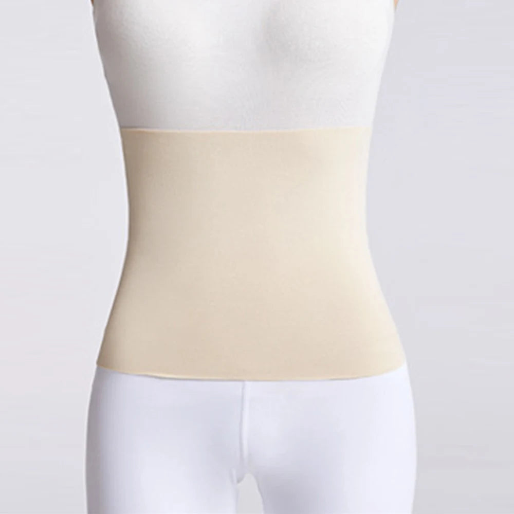 Winter Warm Waist Support For Women Solid Color Elastic Waist Belts Men Women Back Pressure Warmer Inner Wear Belly Protector