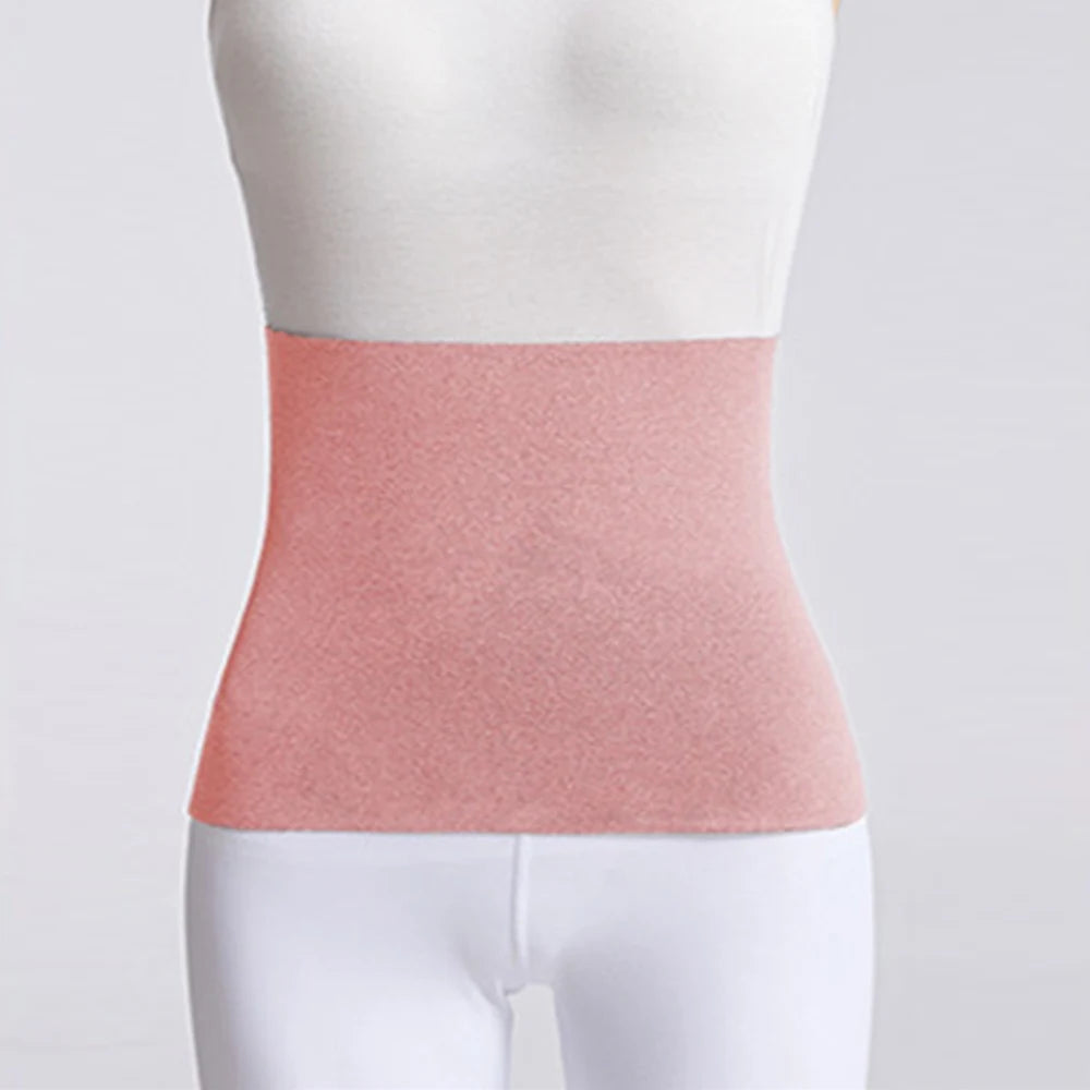 Winter Warm Waist Support For Women Solid Color Elastic Waist Belts Men Women Back Pressure Warmer Inner Wear Belly Protector