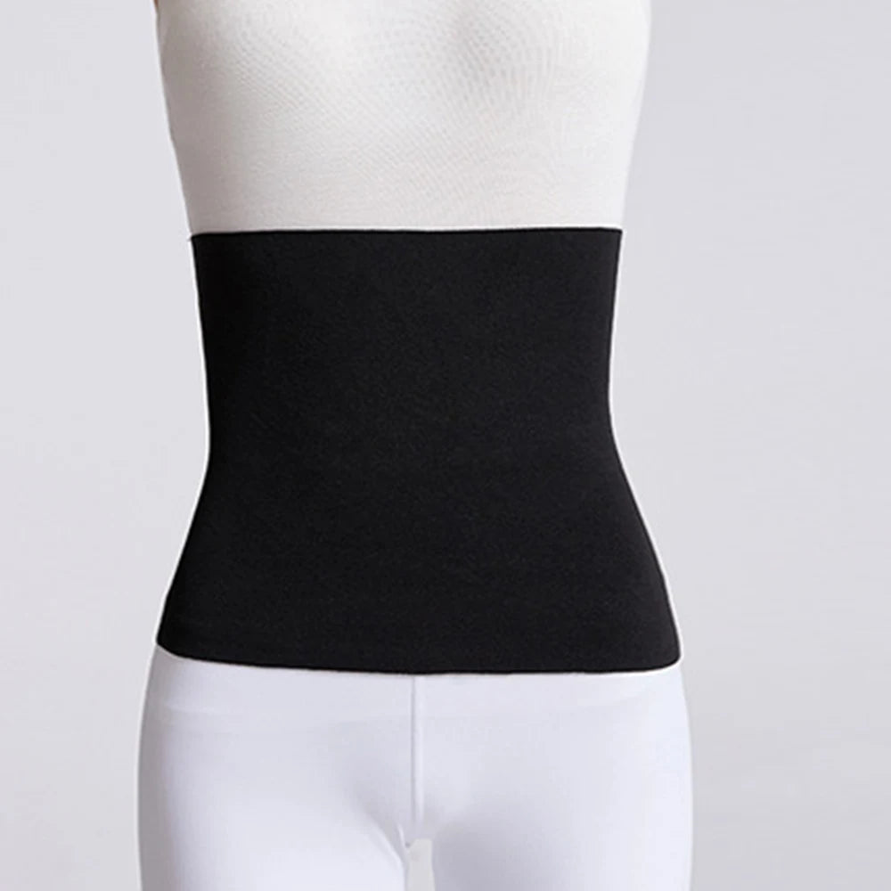 Winter Warm Waist Support For Women Solid Color Elastic Waist Belts Men Women Back Pressure Warmer Inner Wear Belly Protector