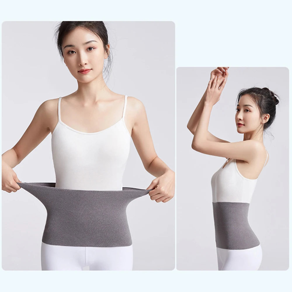 Winter Warm Waist Support For Women Solid Color Elastic Waist Belts Men Women Back Pressure Warmer Inner Wear Belly Protector