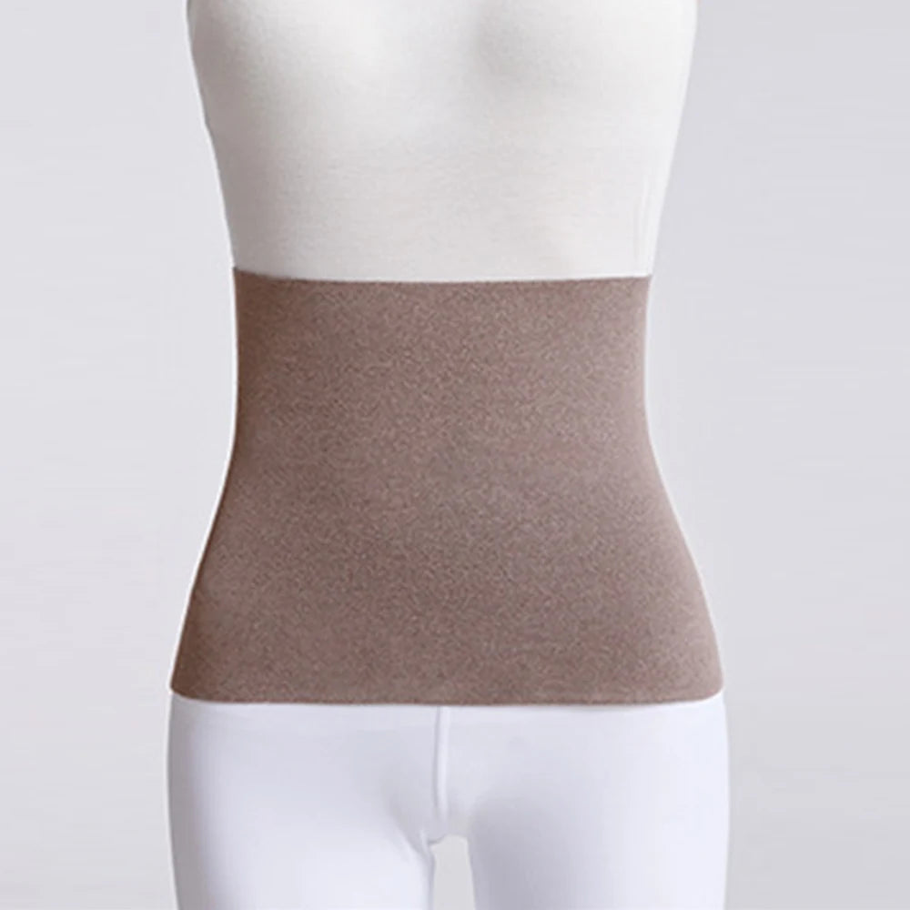 Winter Warm Waist Support For Women Solid Color Elastic Waist Belts Men Women Back Pressure Warmer Inner Wear Belly Protector